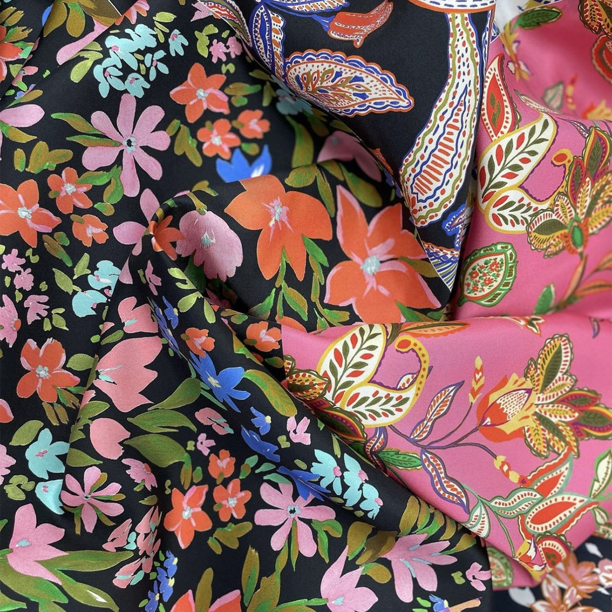 Digital fabric printing samples